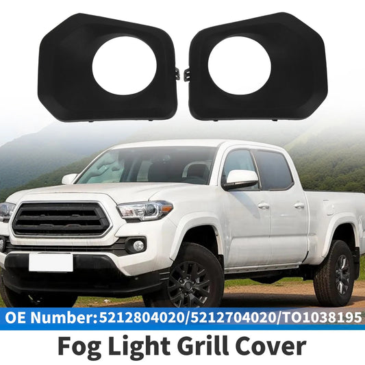 Front Bumper Fog Light Cover Black ABS for Toyota Tacoma