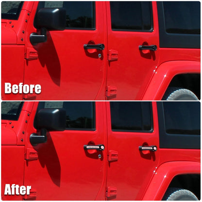 5 x Door Handle Trim & Button Covers for Jeep Wrangler 4 Door (2007-2018) Pink