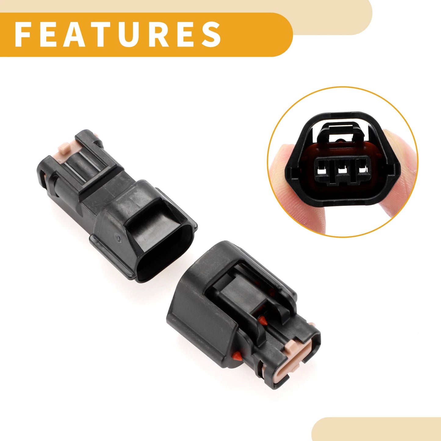 3 Pin Crank Cam Speed Sensor Connector Plug for Mitsubishi Evo & Subaru