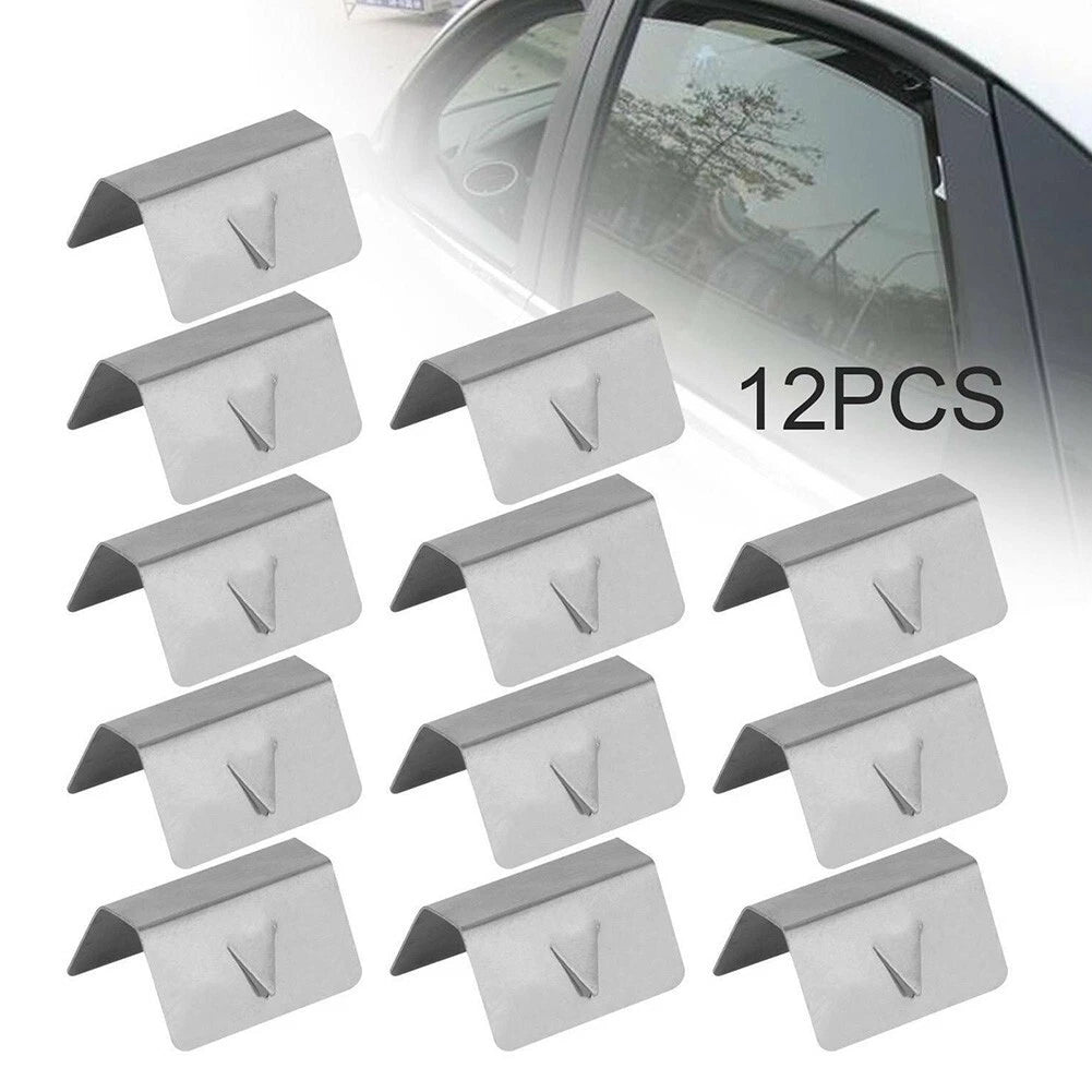 12 x Wind Rain Deflectors Channel Metal Clips for Heko SNED Clips