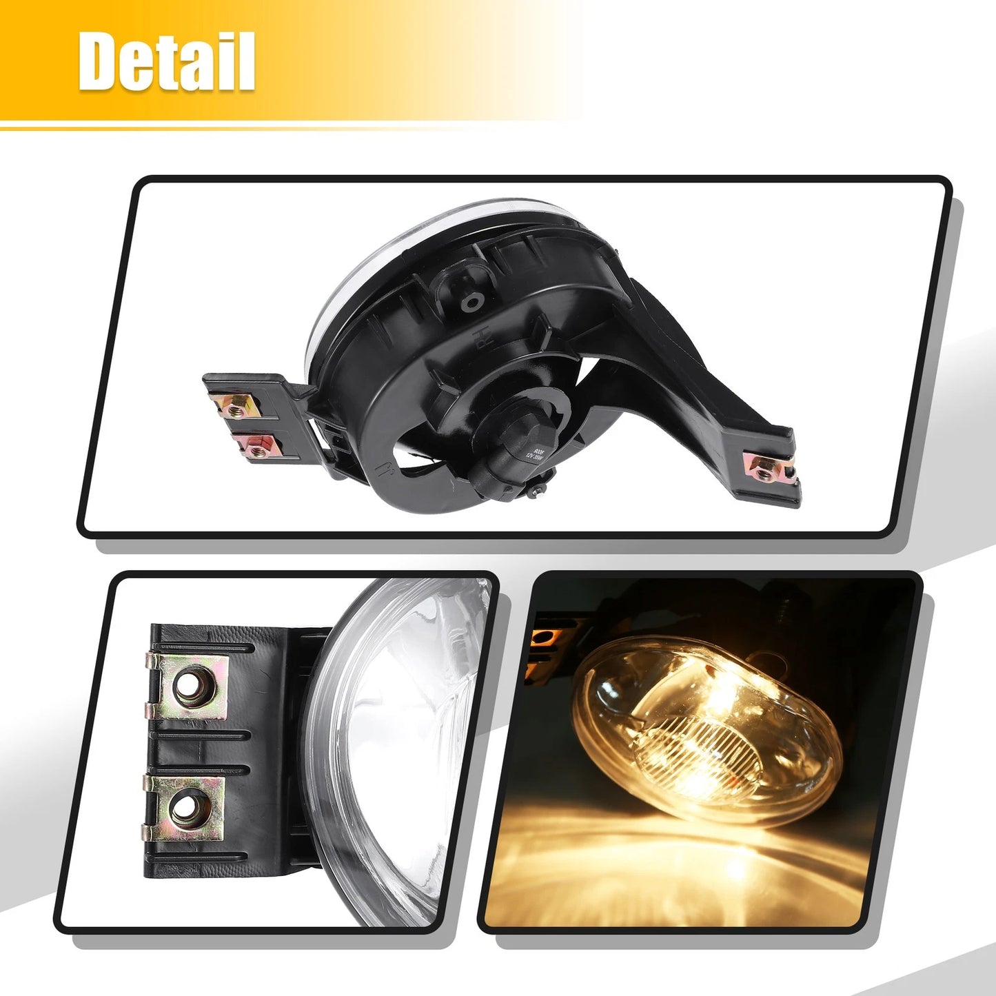 Fog Lights with Bulbs for Dodge Ram 1500 2500 3500
