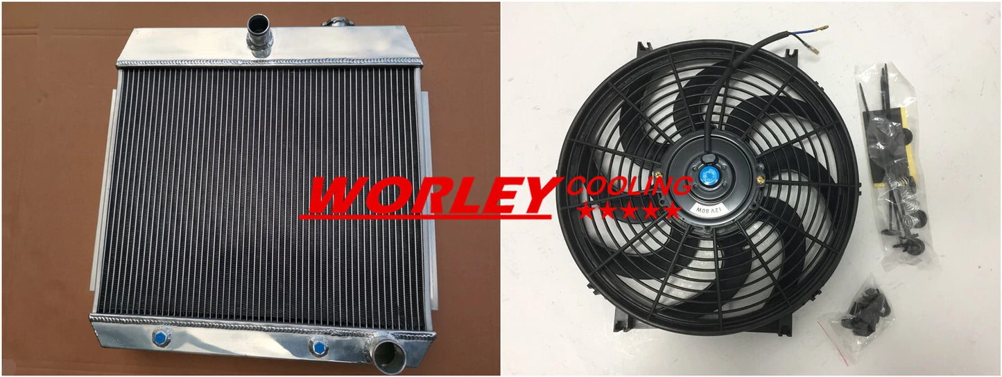 Aluminum Radiator & 14" Fan for Chevy Bel Air V8 (1955-1957)