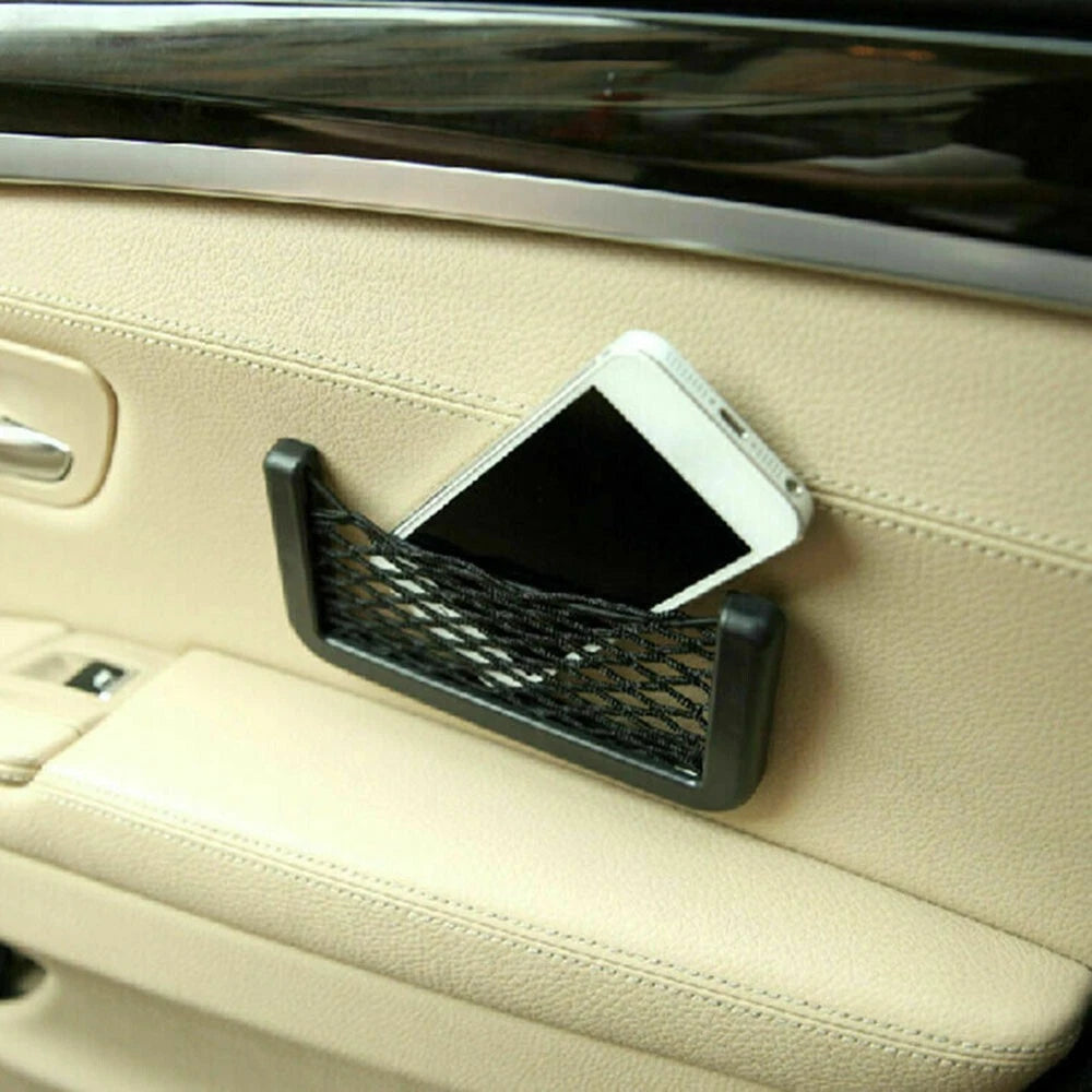 Net Pocket Organizer for Car Seat Black Storage Mesh Sundries