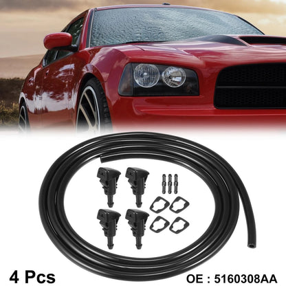 4 x Front Windshield Washer Nozzles for Dodge Caliber (2007 - 2012)