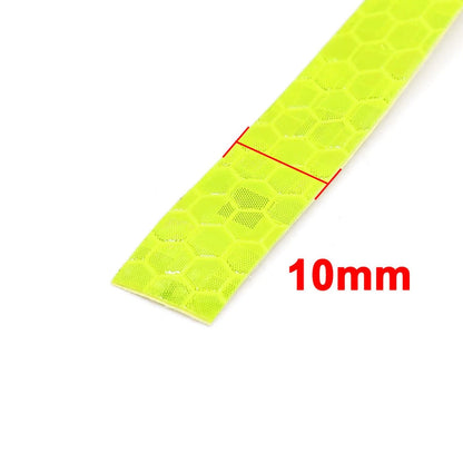 Tape / 10mm / Yellow Adhesive Body Stripe Reflective Sticker for Motorcycle
