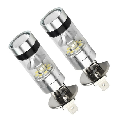 2x H1 6000K 100W LED ICEBERG White 20-SMD Projector Fog DRL Light Bulb