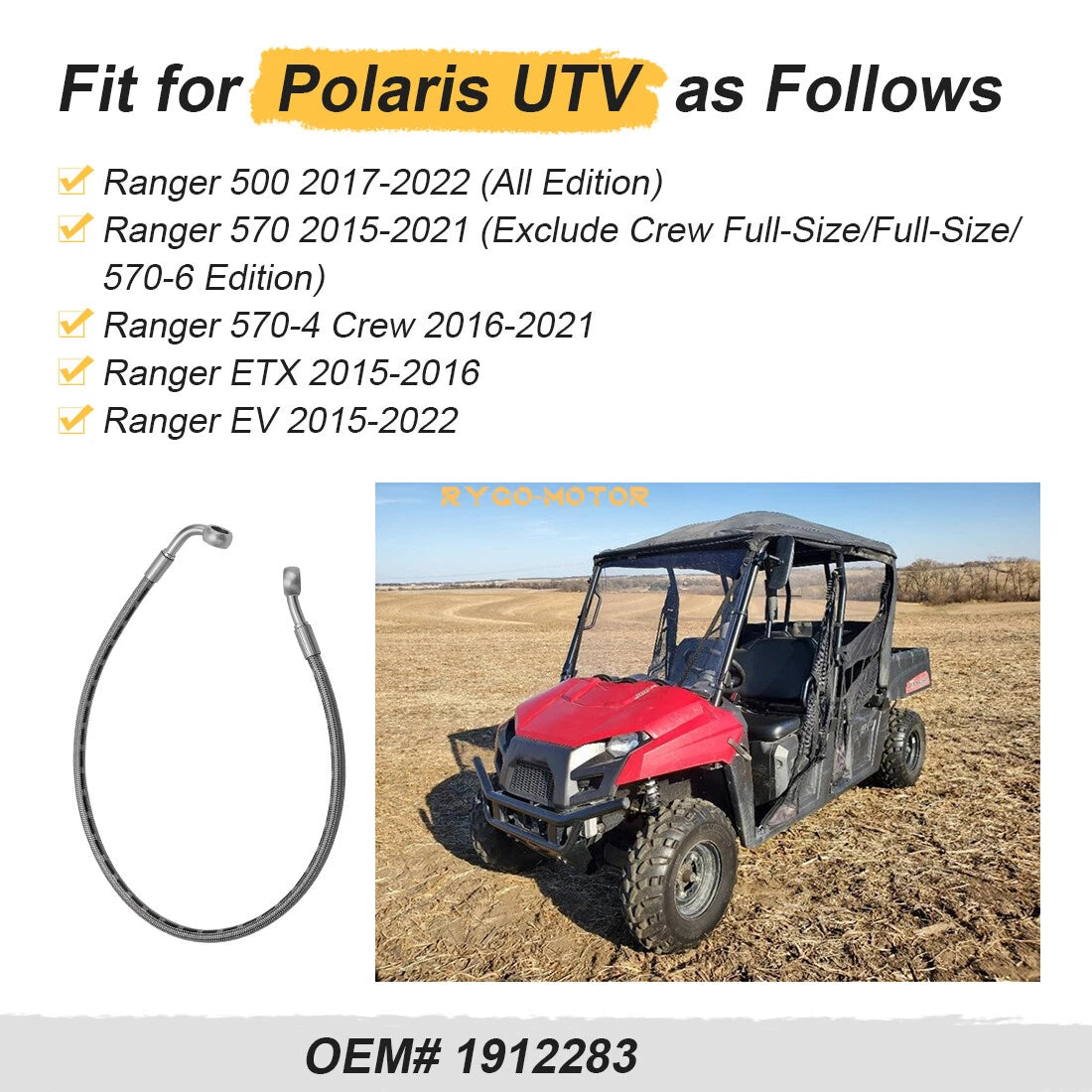 Front Left Brake Hose Line for Polaris Ranger 500/570 XP 570