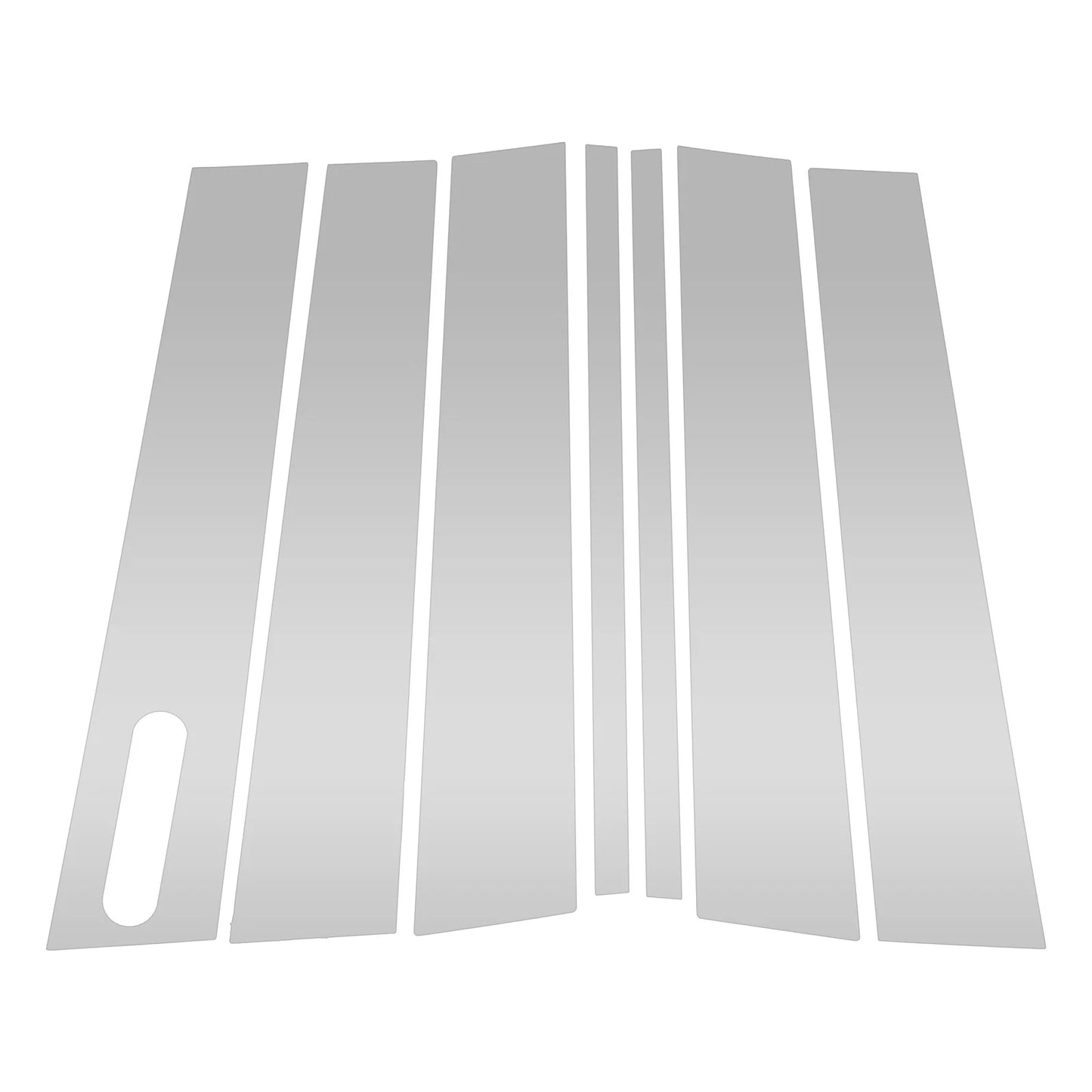 7 x Door Pillar Window Trim for Ford Explorer (2002-2010) Silver Tone