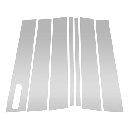7 x Door Pillar Window Trim for Ford Explorer (2002-2010) Silver Tone