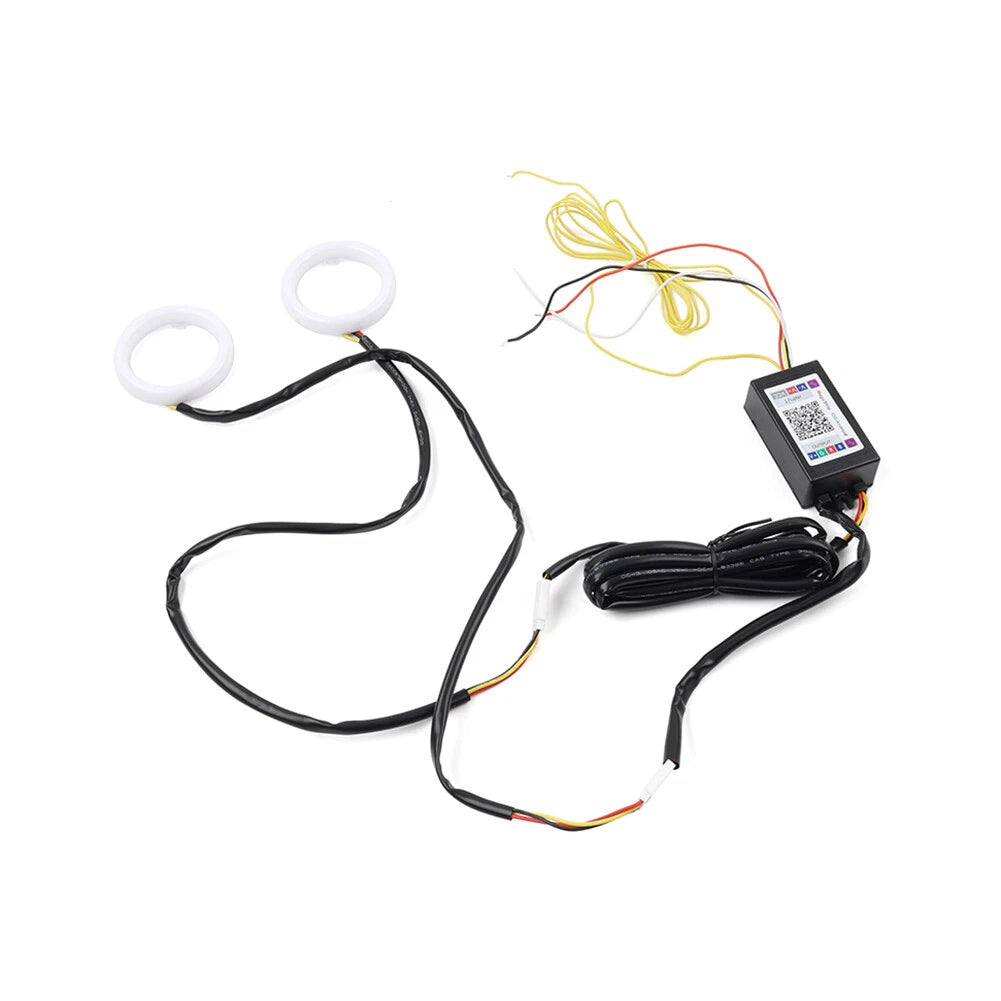 RGB Phone Control Angel Eye Halo Rings Headlight DRL for Car