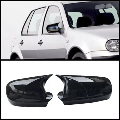 Side View Mirror Covers Gloss Black 2 Piece for VW Golf MK4 (1997-2003)