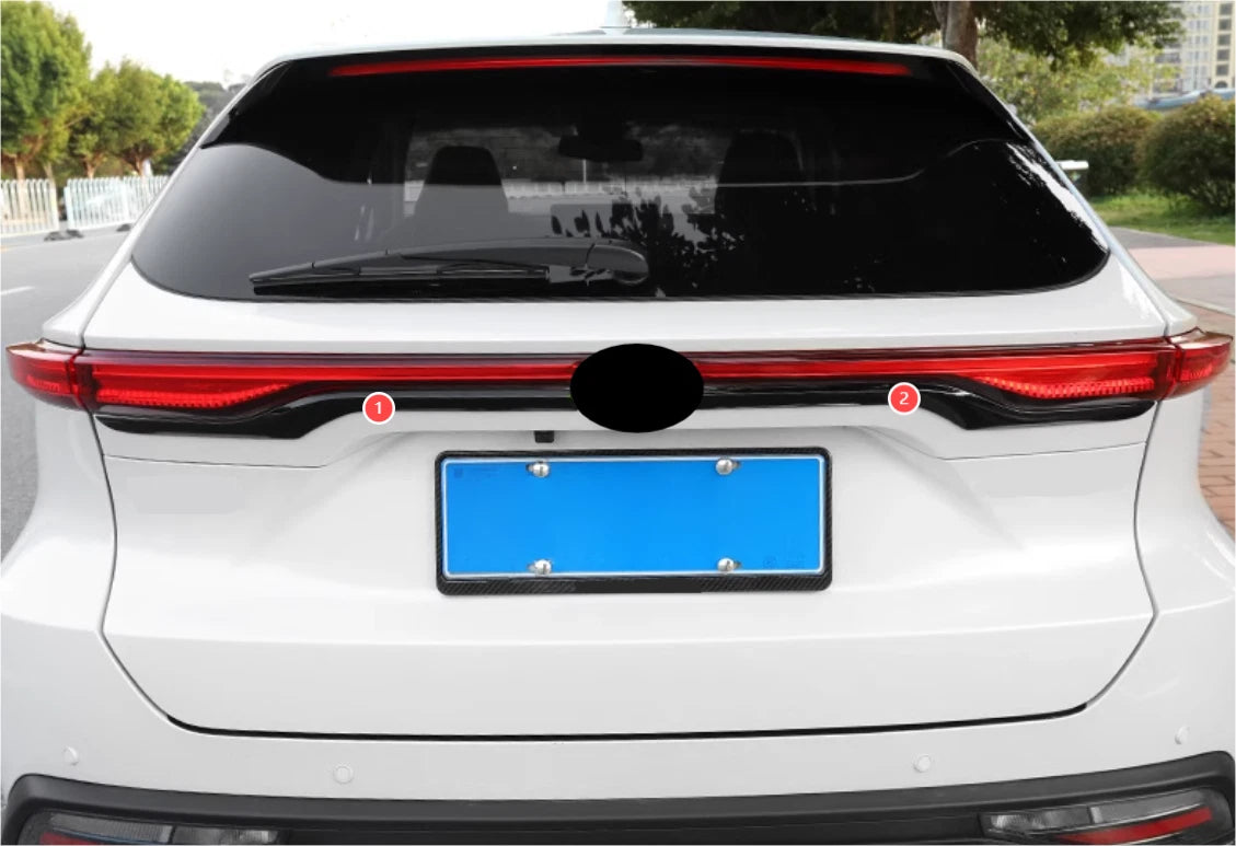 Glossy Black Rear Light Taillight Lid Cover for Toyota Harrier Venza (2020-2024)