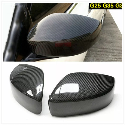 Dry Carbon Fiber Mirror Covers for 2009-14 Infiniti G35 G37 G25 Q60 (2009-2014)