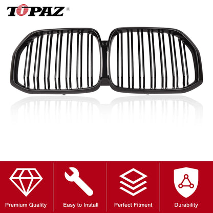 Gloss Black X5M Style Front Bumper Grille for BMW X5 F95 G05 (2019-2023)