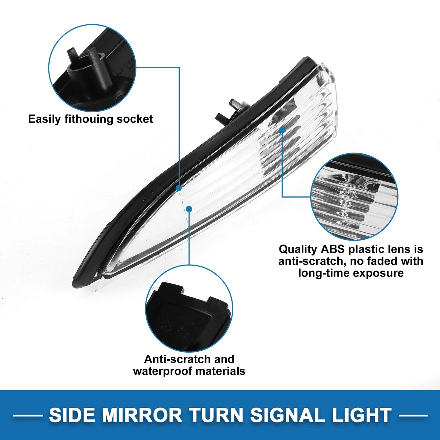 Left LED Turn Signal Light for Ford Fiesta (2011-2019)
