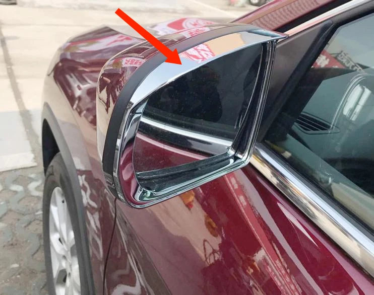 ABS Chrome Mirror Rain Guard Cover Trim for 2017-2021 Jeep Compass 2 x Pieces