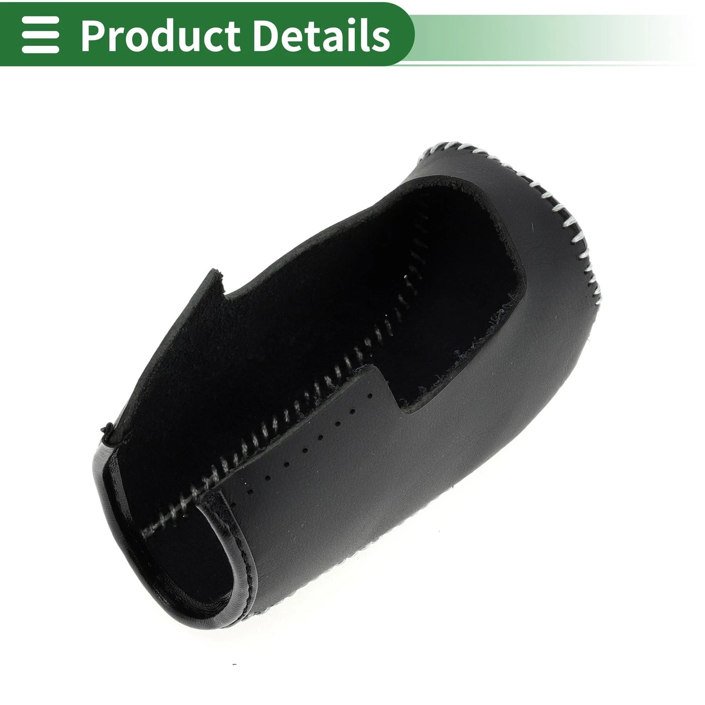 Car Gear Shift Knob Cover for Volvo S80 (2007-2012) Black Grey Faux Leather