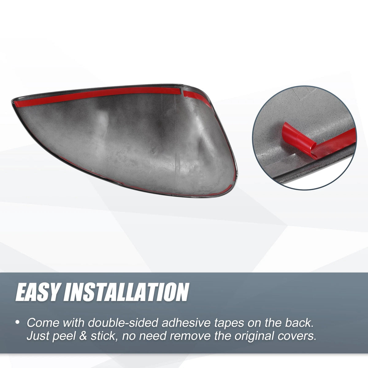 Gloss Black Rearview Mirror Covers for Honda Accord (2018-2021)