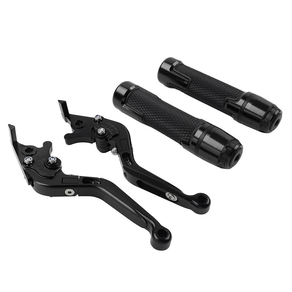 Black Extendable Brake Clutch Levers & Grips for BMW F900 F900R (2020-2023)