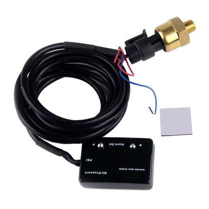 12V LED Oil Pressure Gauge Meter with 1/8NPT Sensor for Car