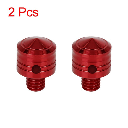 2 x 8mm Mirror Hole Plugs Normal Screw Red for Motorbike Motorcycle