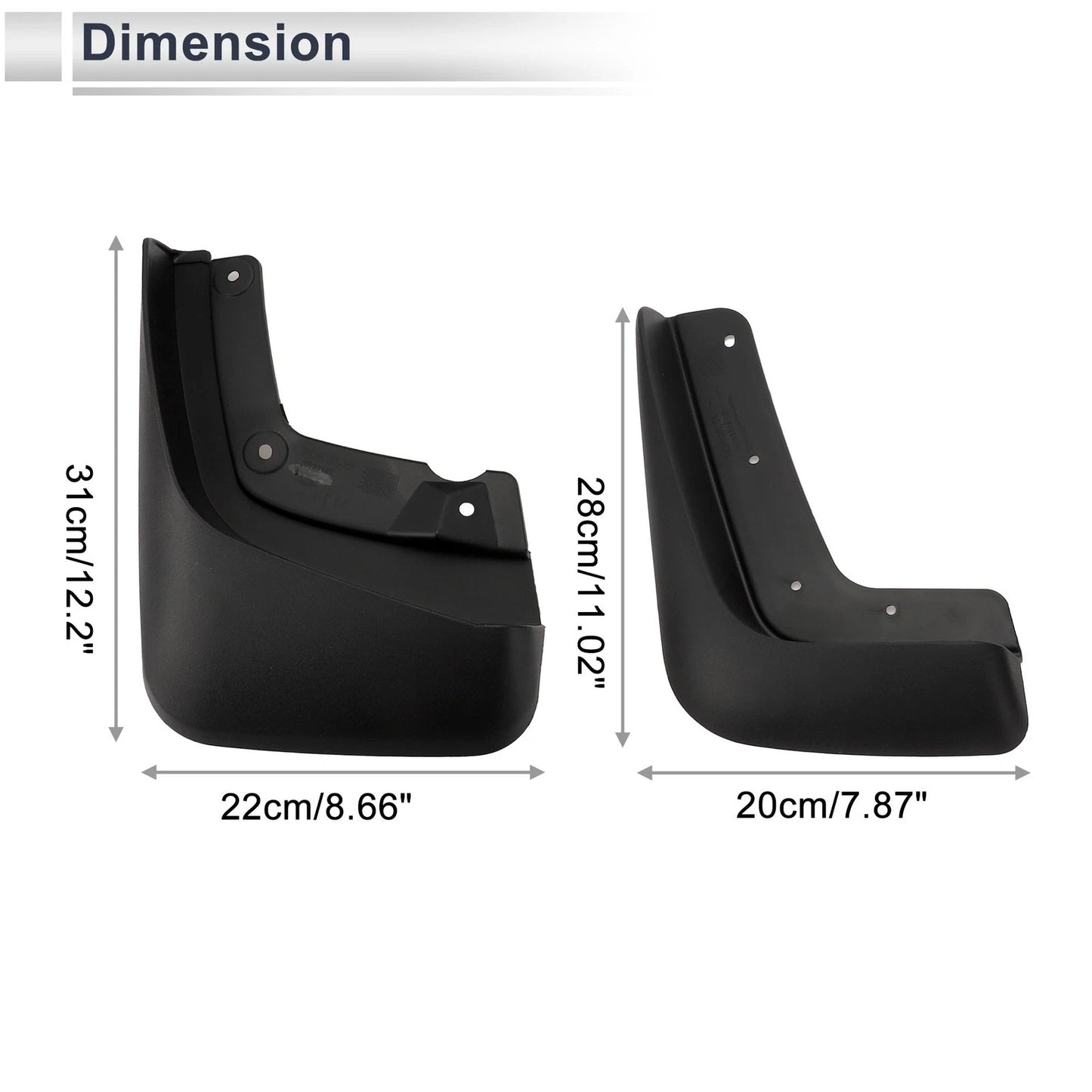 Mud Flaps Splash Guards 1 x Set for Volvo XC90 (2005-2014)