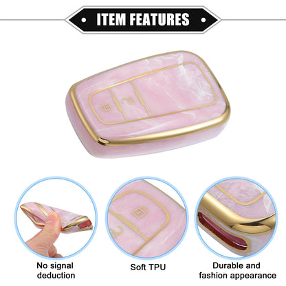 TPU Pink  Button Remote Smart Key Fob Cover for Toyota Prius (2006-2022)