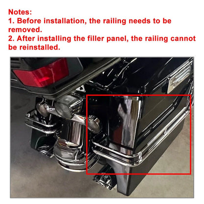 Fender Saddlebag Filler Panels for Harley-Davidson Touring 2009-2013 (2 x Chrome)