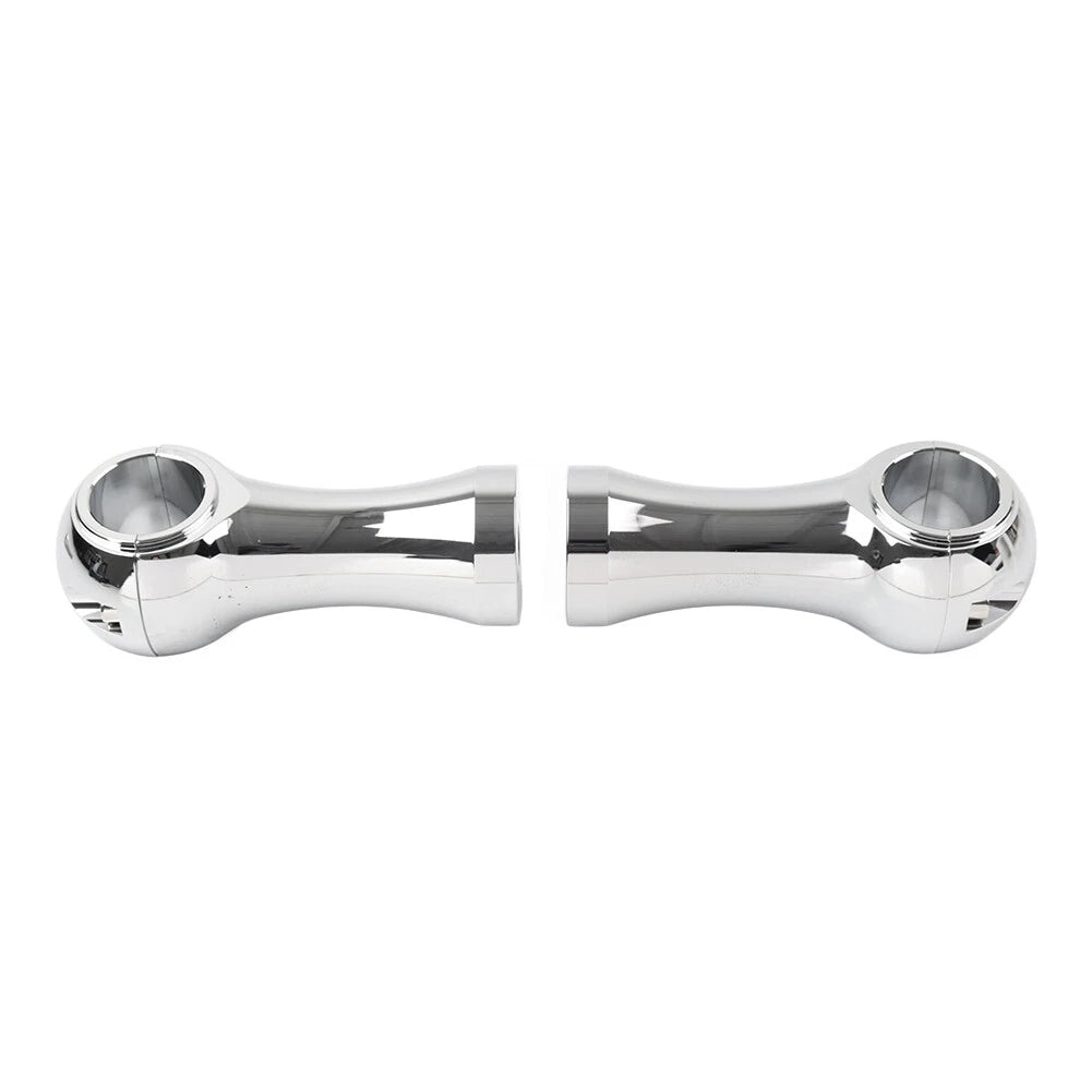 Handlebar Riser Clamp Mount Kit 4" Chrome for Harley Dyna Softail (2006-2023)