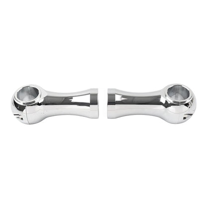 Handlebar Riser Clamp Mount Kit 4" Chrome for Harley Dyna Softail (2006-2023)