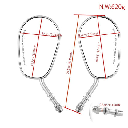 Black Motorcycle Mirrors for Harley Sportster 883 1200 48 Iron (2004-2023)