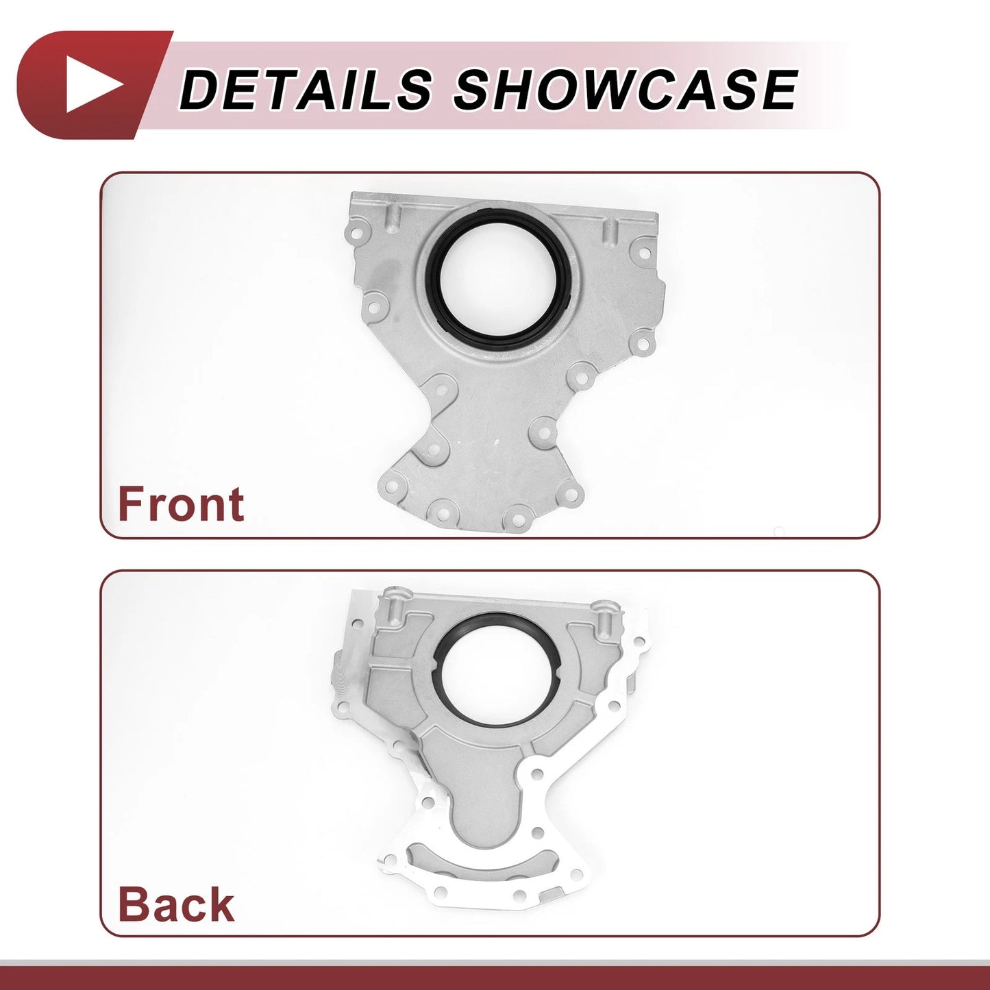 1 Set Crankshaft Oil Seal with Flange for GMC Chevy 4.8/5.3/6.0 V8