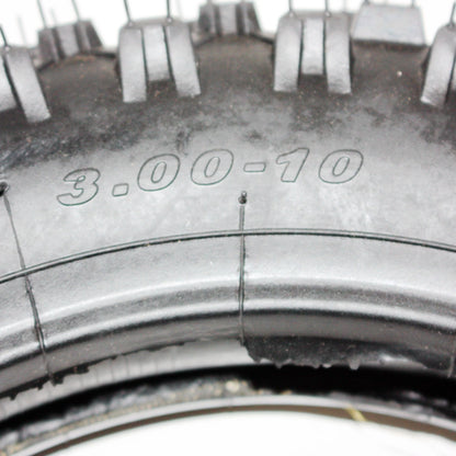 3.00 - 10" 80/100 Rear Knobby Tire + Tube for PIT PRO Trail Dirt Bike