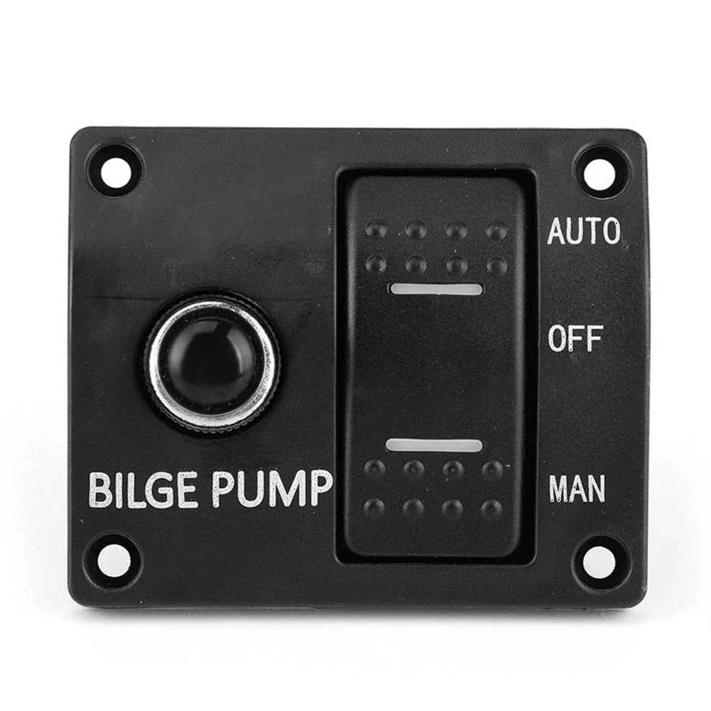 Bilge Pump Control Switch for Boats 12V/24V with Built-in Fuse Holder