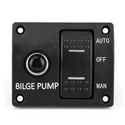 Bilge Pump Control Switch for Boats 12V/24V with Built-in Fuse Holder