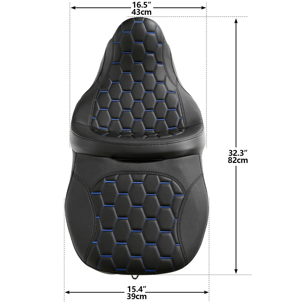 Black Rider Driver Passenger Seat for Harley Touring Street Glide (2009-2023)