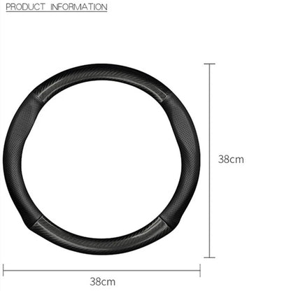 Carbon Fiber PU Leather Steering Wheel Wrap Cover for Tesla Model 3 (2017–2024)