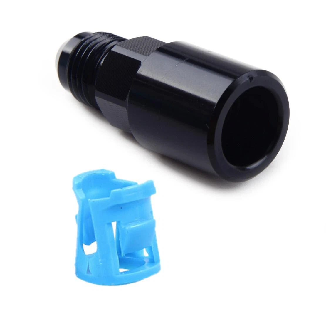 6AN to 5/16" Quick Connect Fitting Adapter for EFI - Black