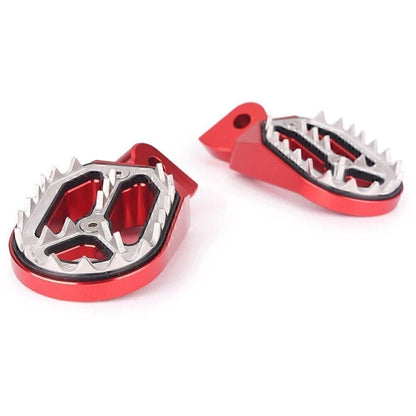 Red Shark Teeth Dirt Bike Foot Pegs for YAMAHA YZ85 YZ125 YZ250 YZ450F (1999-2015)