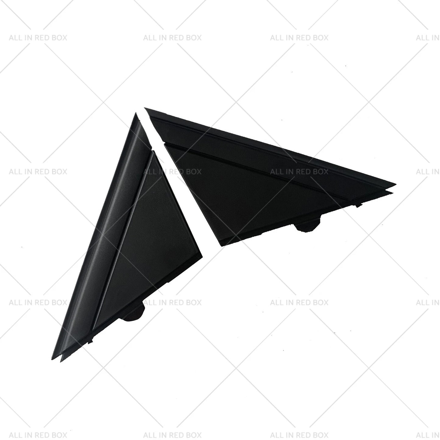 Black Matte Rear Mirror Triangle Trim Plate for Fiat 500 (2012-2019)