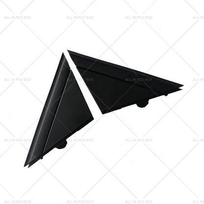 Black Matte Rear Mirror Triangle Trim Plate for Fiat 500 (2012-2019)