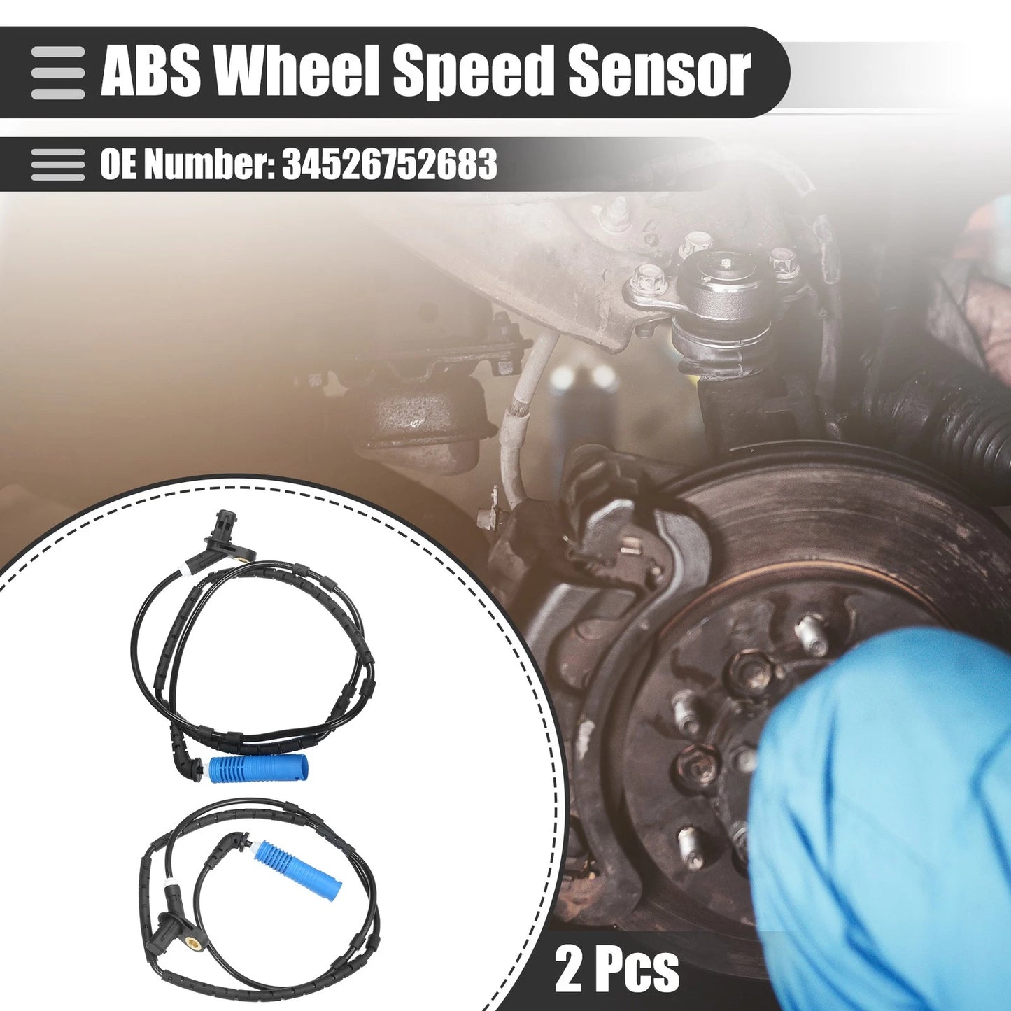 ABS Sensor 2 x for BMW 325Ci (2001-2006)