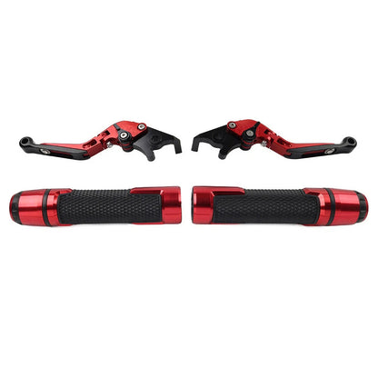 Red Extendable Brake Clutch Lever Grip Set for Suzuki GSXR600 GSXR1000
