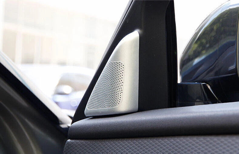 Silver Alloy Cover Trim A Pillar Speaker Sound for Range Rover Velar (2018–2023)