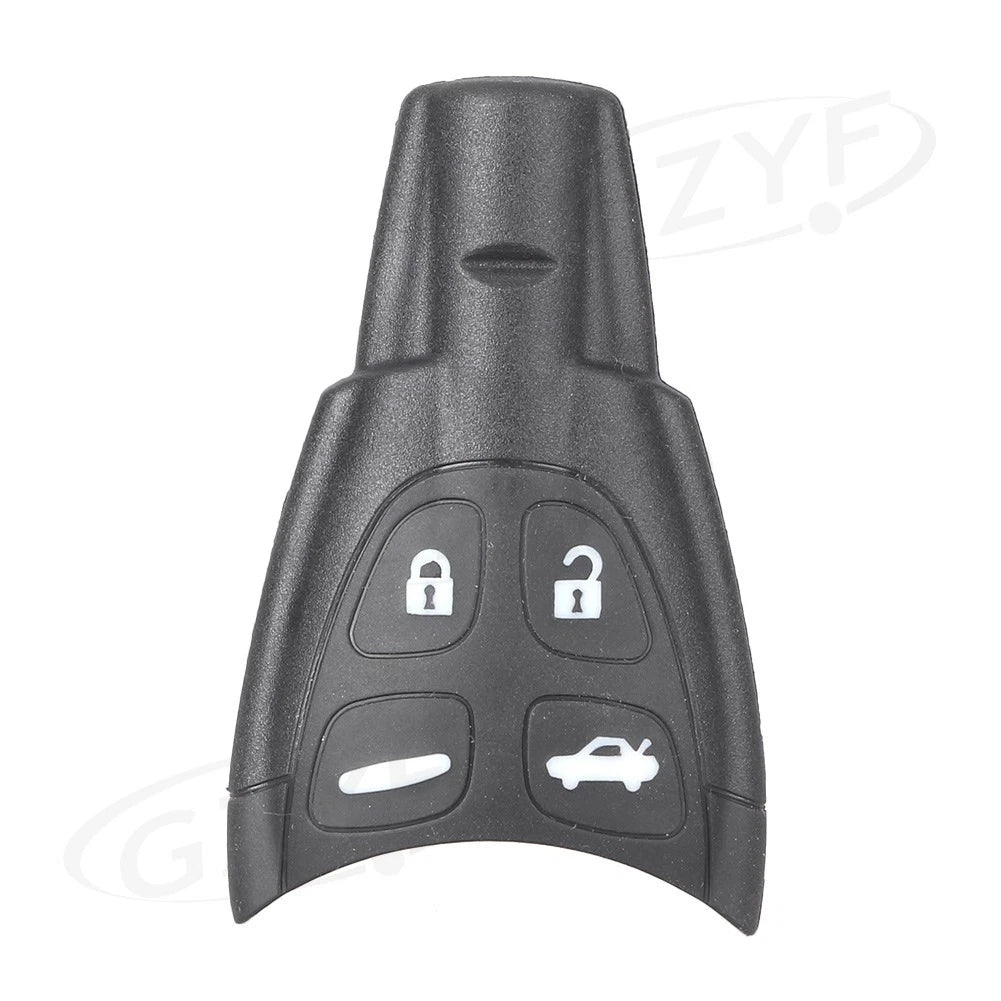 4 x Button Smart Key Fob Shell Cover for Saab 9-3 Sport (2003-2011) Black