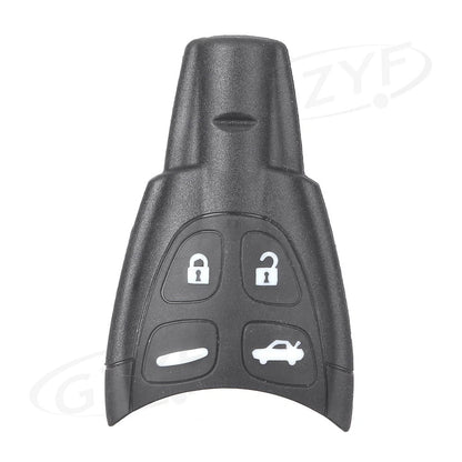 4 x Button Smart Key Fob Shell Cover for Saab 9-3 Sport (2003-2011) Black