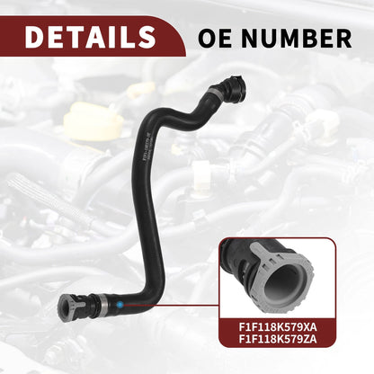 Water Heater Hose for Ford C-Max (2015-2019) - Black 1 Pcs
