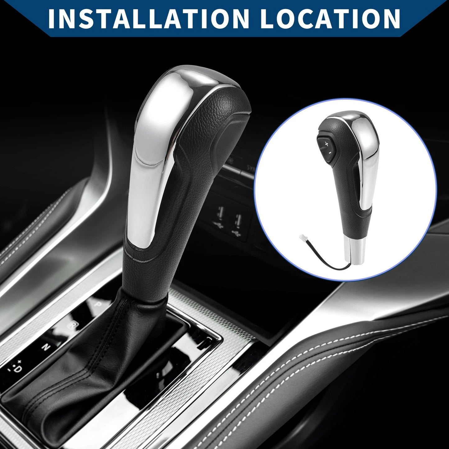 Faux Leather Gear Shift Knob for Chevrolet Aveo (2011-2017)