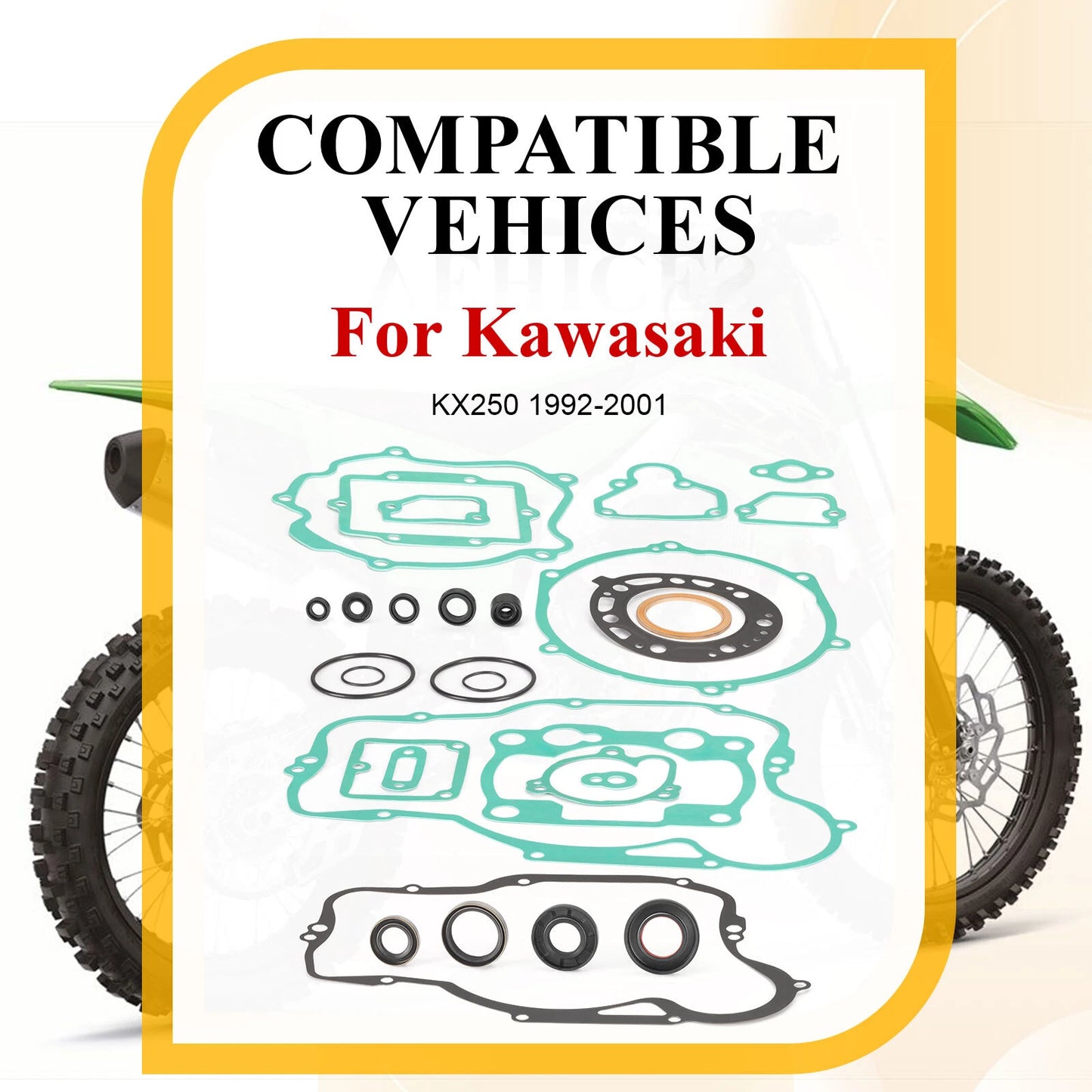 Complete Engine Gasket Seal for Kawasaki KX250 (1992-2001)
