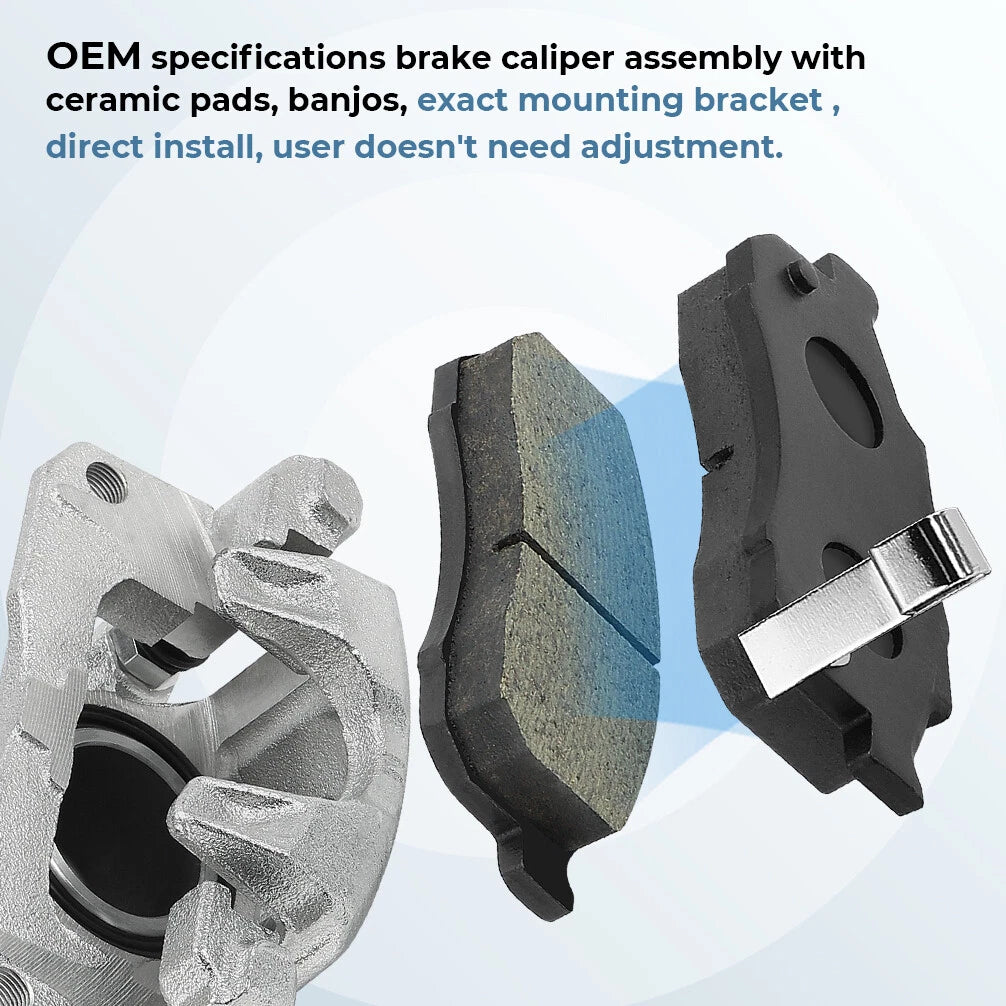 Front Left Brake Caliper for Honda Pioneer 700/500 SXS700/SXS500 (2014–2023)